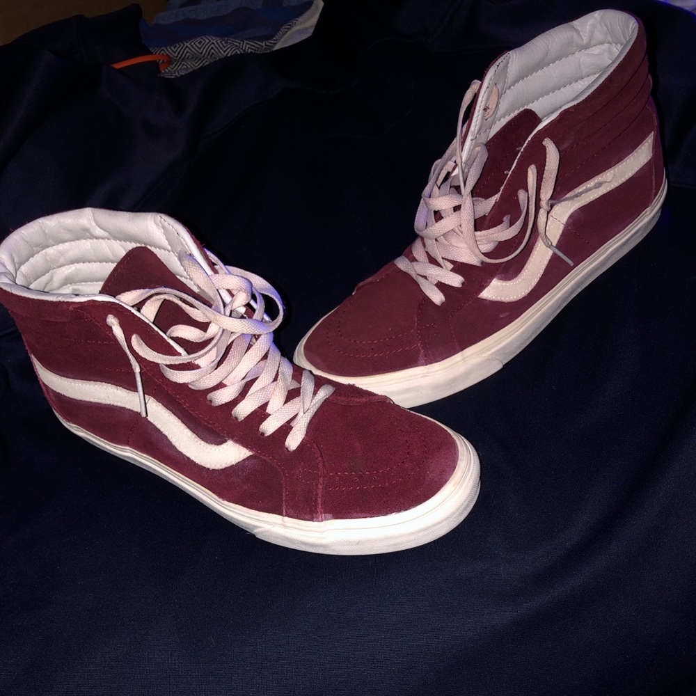 Men’s 10.5 Maroon & White Old Skool High Top